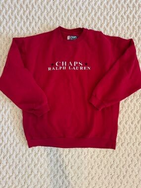 Vintage Ralph Lauren (Chaps) Red Crewneck Sweatshirt